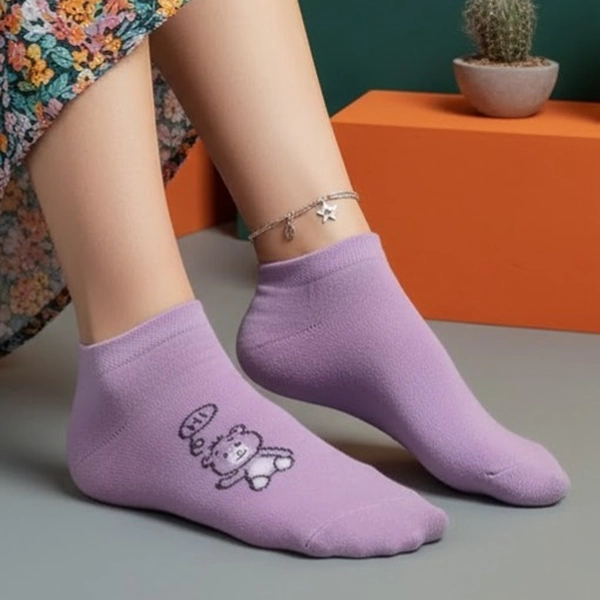 جوراب نیم ساق پنبه ای خرسی های 7003 روماه